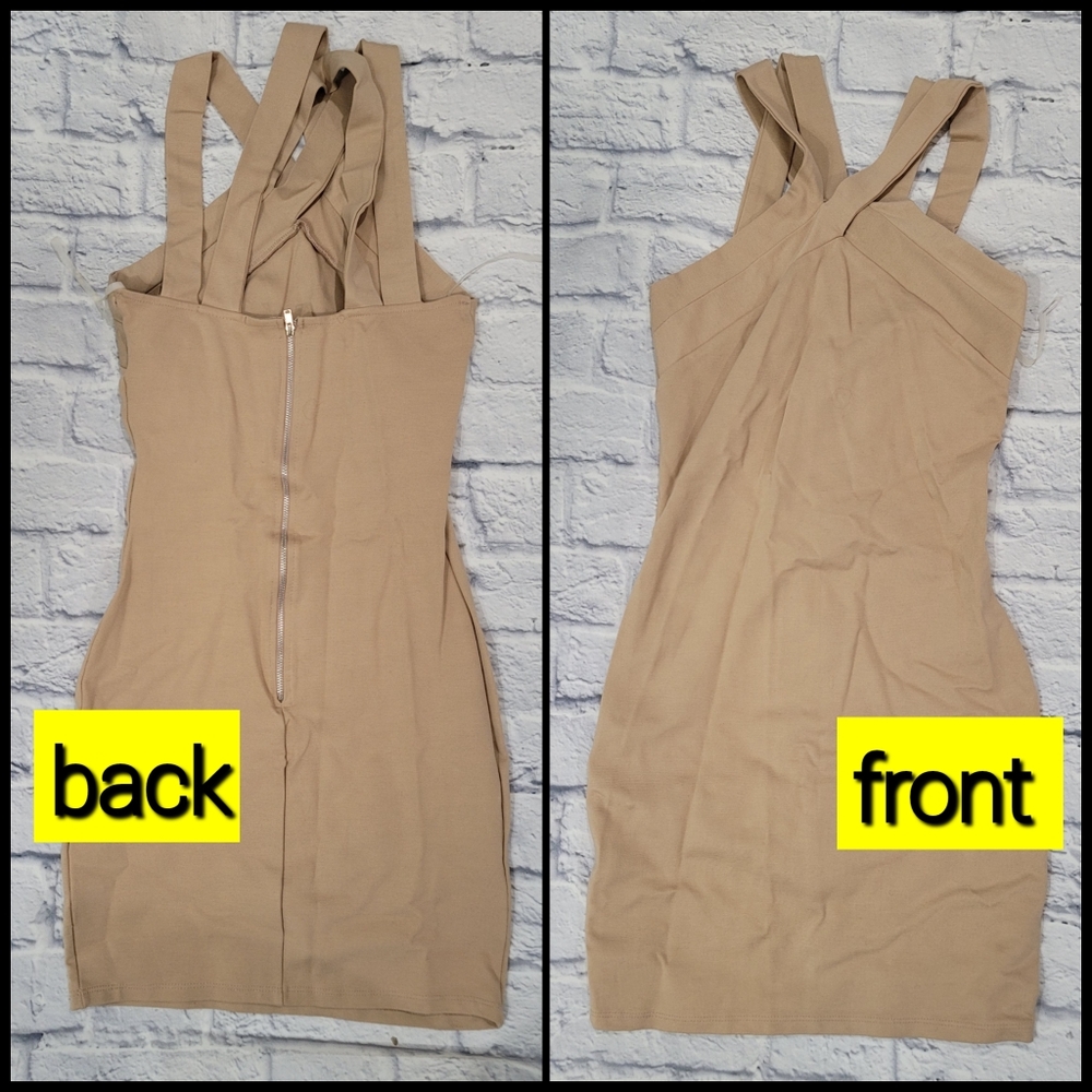 🚨 FLASH SALE Sexy Stretchy Tan Nude Dress